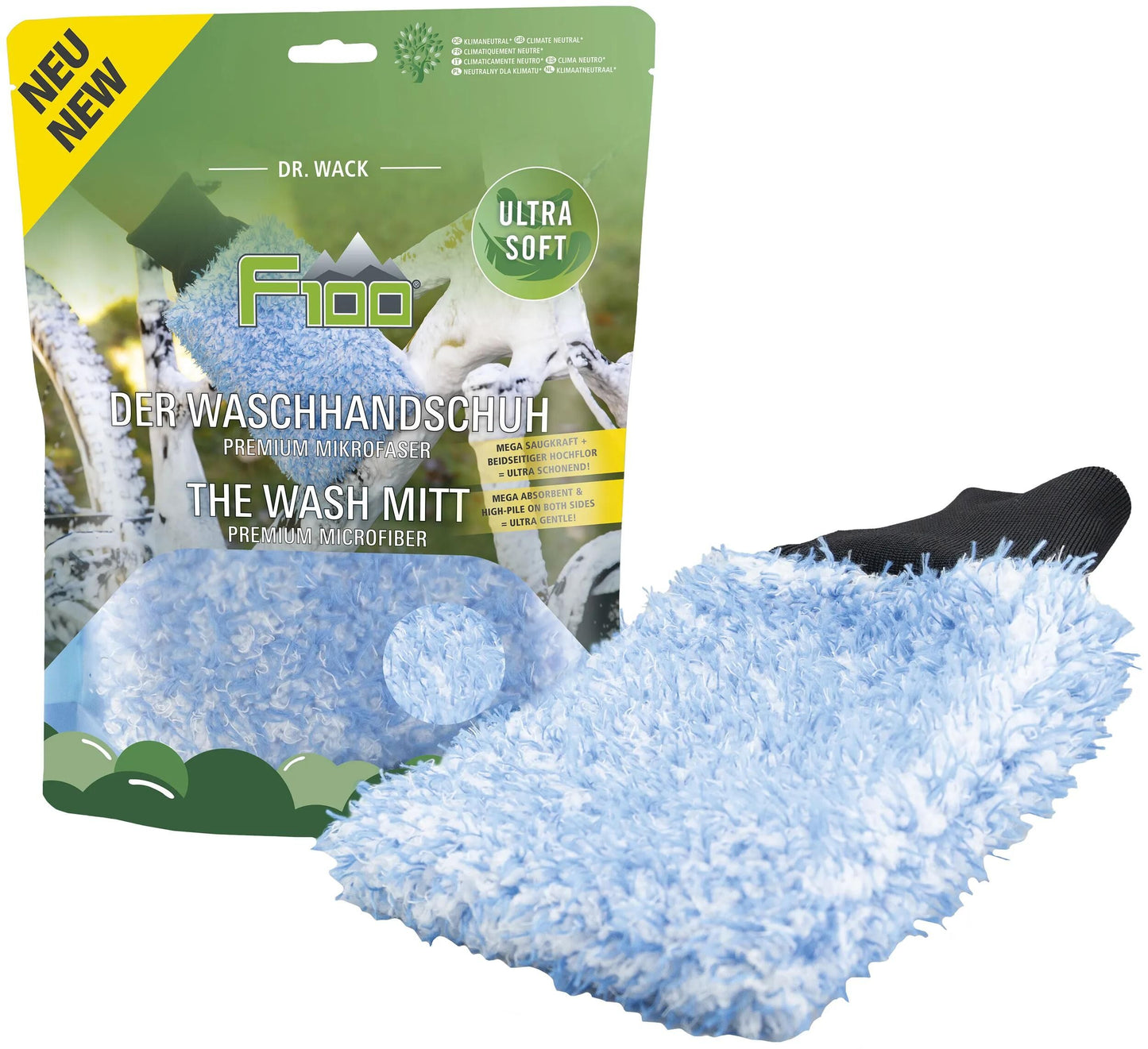 Drwack le gant de lavage Dr Wack F100 Microfibre premium
