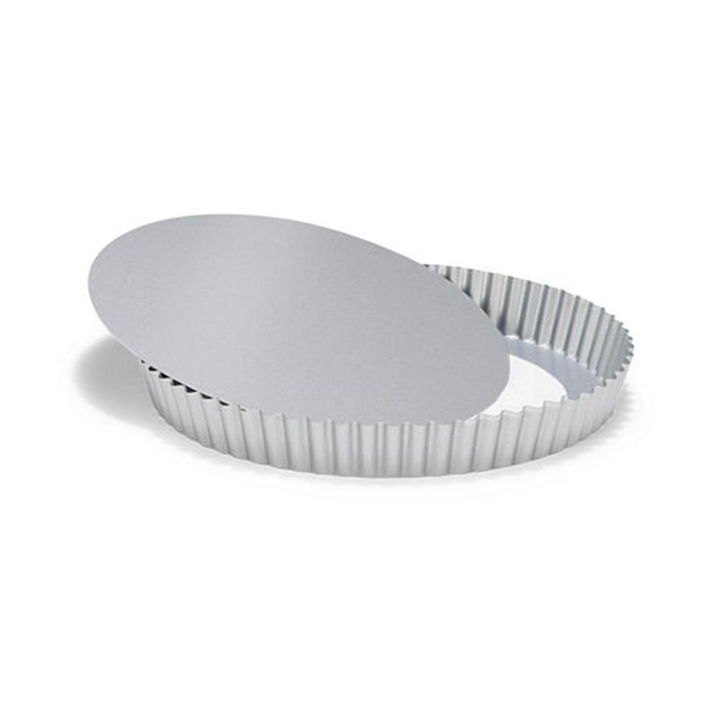 Forme de quiche en argent avec sol avec un sol lâche 24 cm