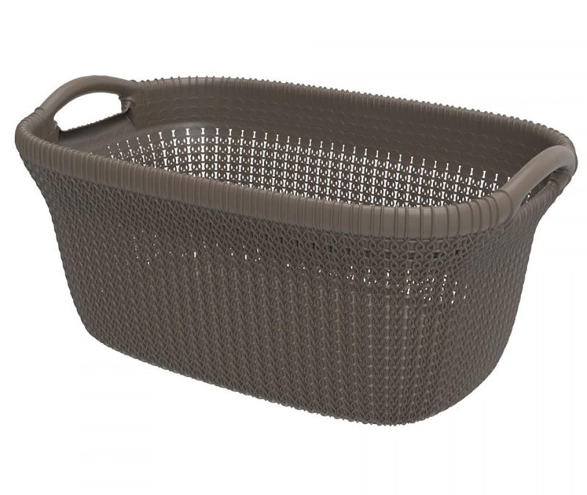 Panier à linge Curver Curver Knit 40 L Metallic Brown