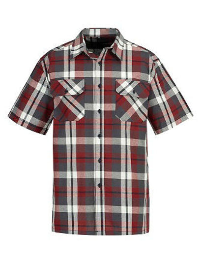 Storvik chemise à carreaux manches courtes design bloc 32 xxxxl