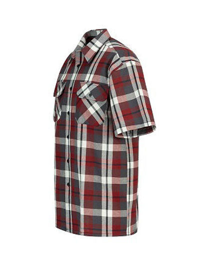 Storvik chemise à carreaux manches courtes design bloc 32 xxxxl