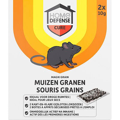Kb control hd souris grains alfachloralose boîte d'appâts prêts à l'emploi 2 pcs m