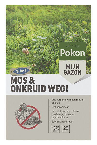 Pokon mousse et mauvaises herbes 1375kg pour 25m2