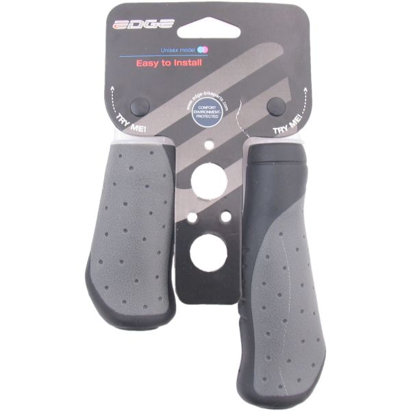 Poignées Ergo City - 135 + 92mm - Noir-gris