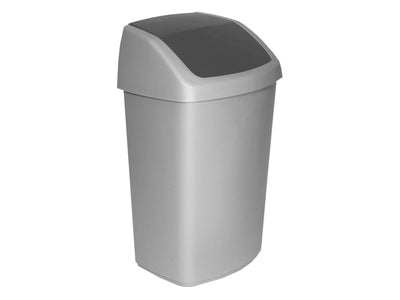 Poubelle Curver swing argent antrac. 15l