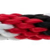 Corde de cou mustang mousqueton crochet rouge noir blanc