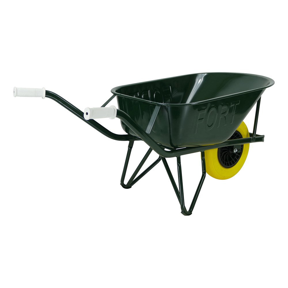 Fort products brouette 80l plaque double fond peinte plus roue