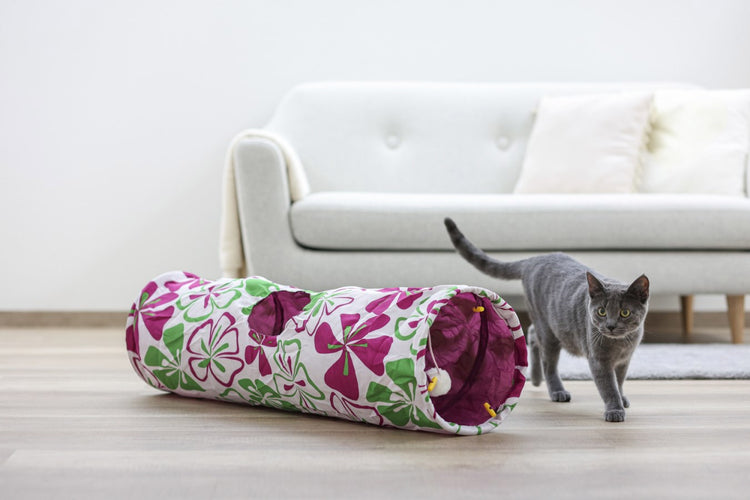 Tunnel à fermeture éclair en nylon fleur %c3%b8 25 x 90 cm