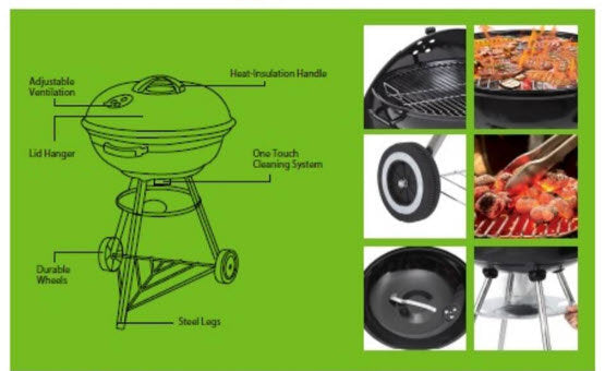 Boule BBQ grande %c3%b8 44 x 70 cm