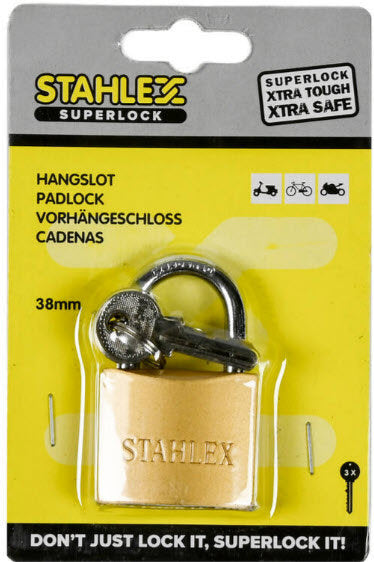 Produits cadenas superlock 38mm plus3 clés