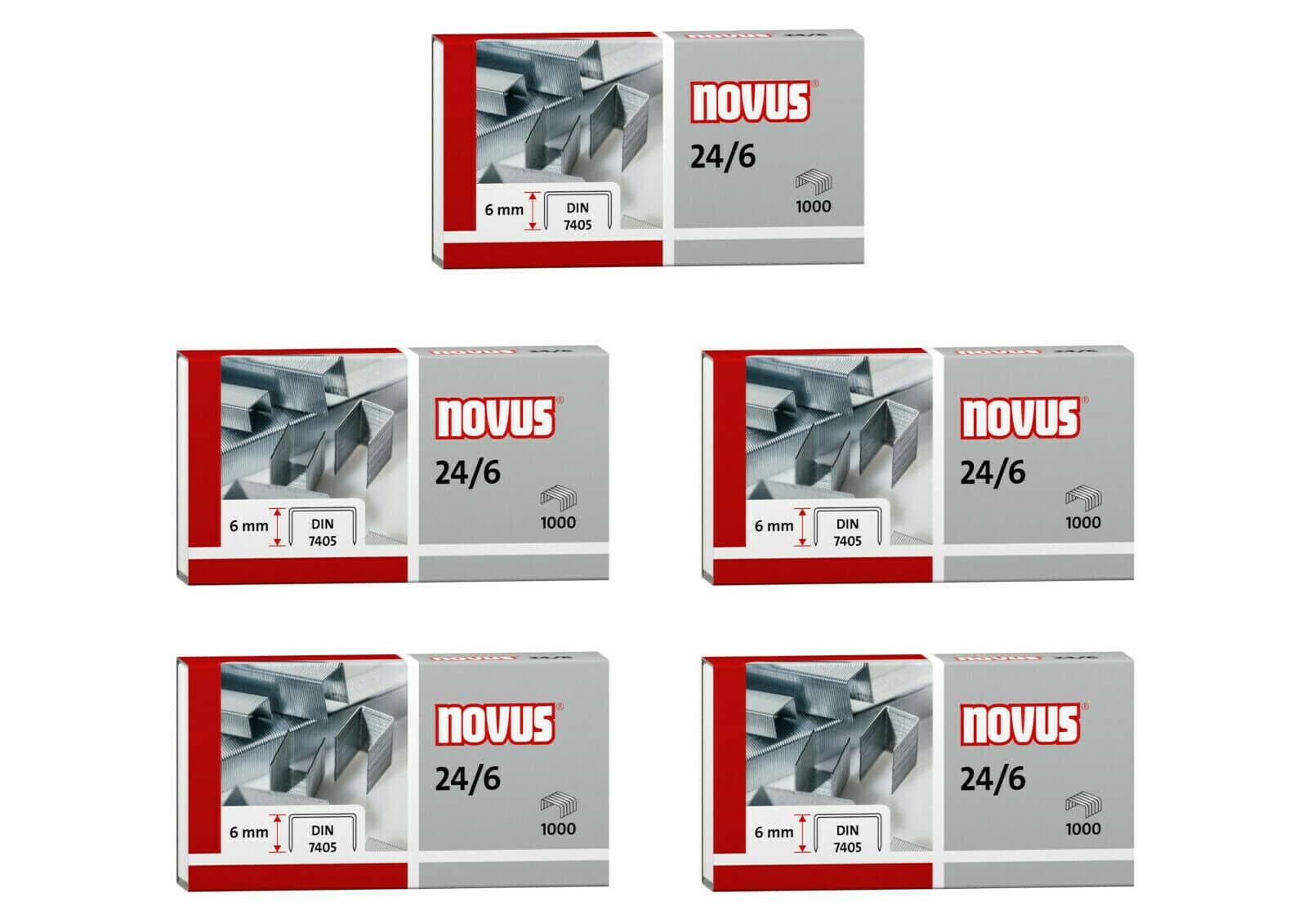 5 boîtes agrafes de Novus AFM 24 6