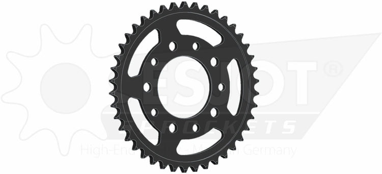 Roue de chaîne d'esjots 530 45Z en acier noir