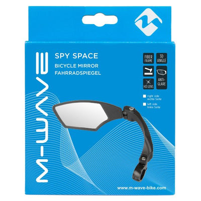 M-Wave Miroir vélo 110 x 55 mm droit noir