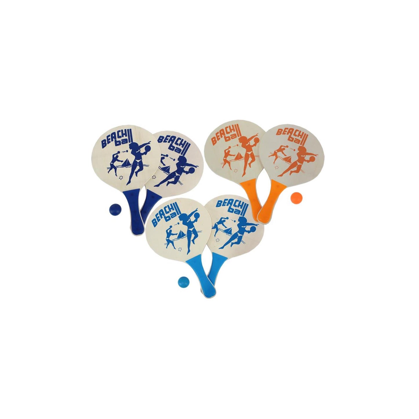 Gerkimex ensemble de ballons de plage naturel 24,5x39 cm