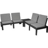 Pro garden ensemble de jardin molok 5 pièces gris