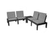 Pro garden ensemble de jardin molok 5 pièces gris