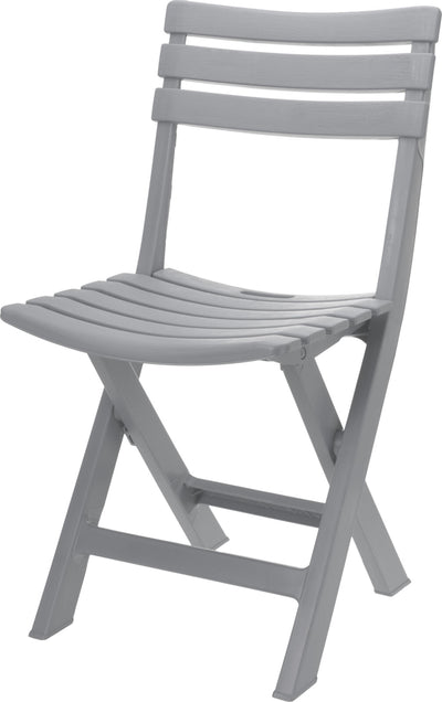 Chaise pliante de jardin Pro Komodo en plastique gris clair