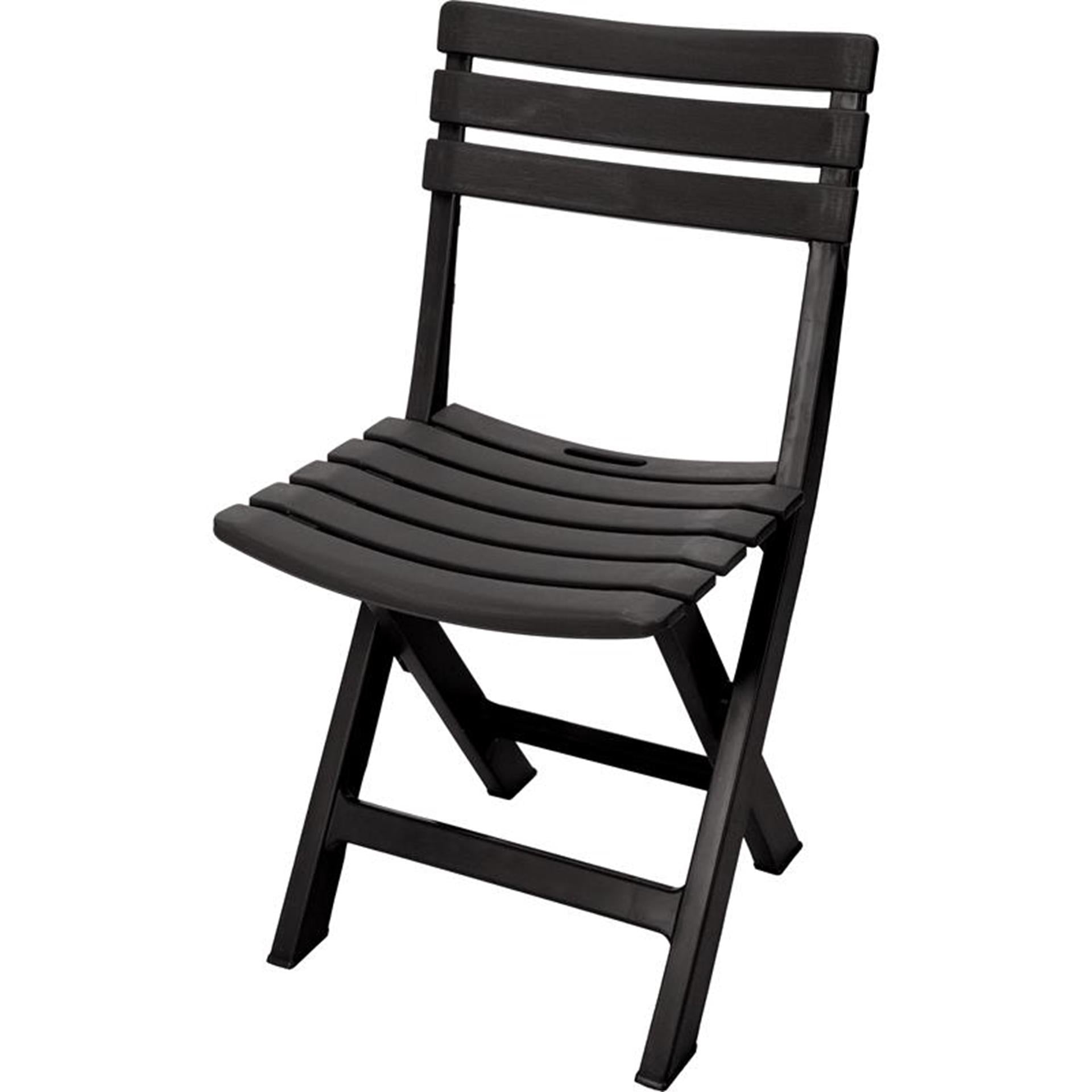 Chaise pliante de jardin Pro Komodo plastique anthracite