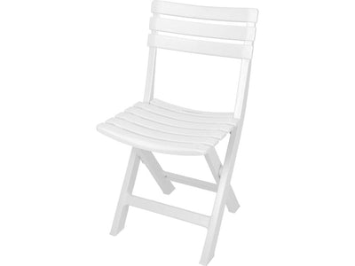 Chaise en plastique pliable de jardin professionnel blanc