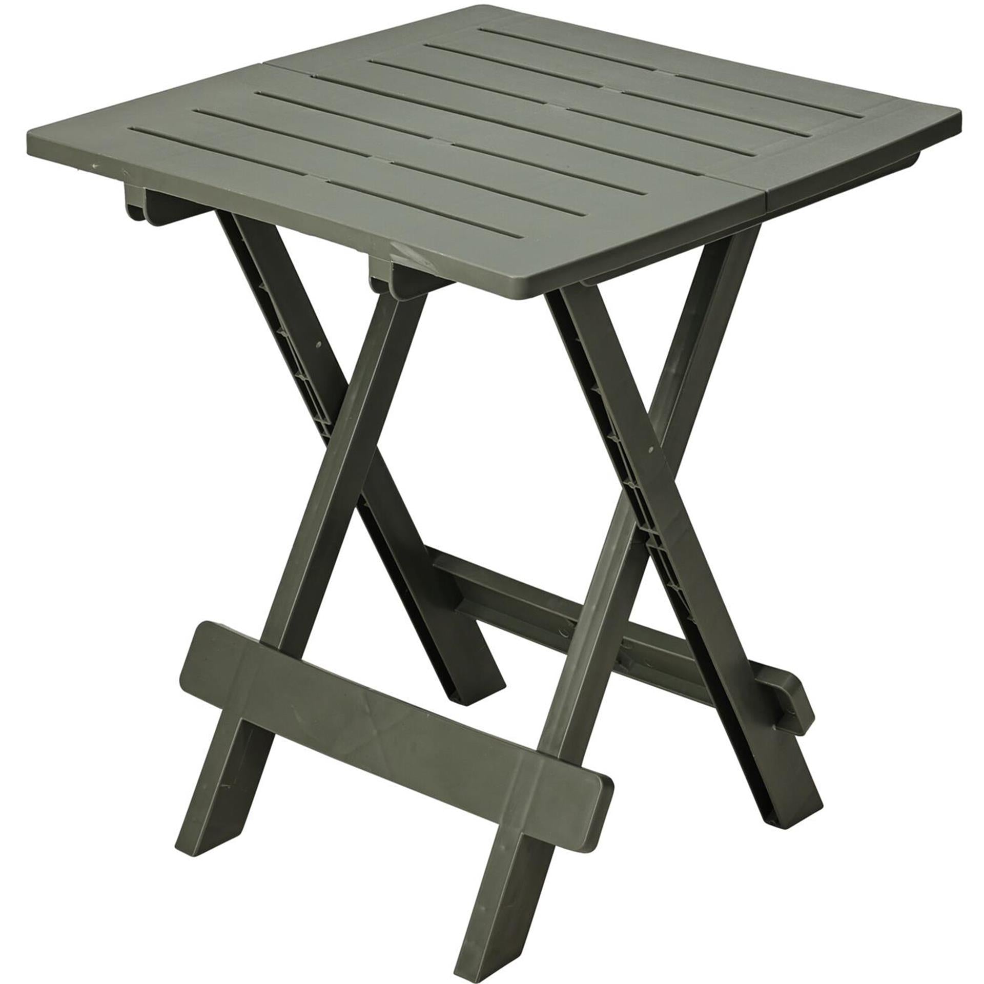 Table de camping de jardin Pro 50x43x43 plastique vert sauge