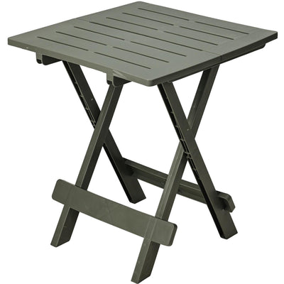 Table de camping de jardin Pro 50x43x43 plastique vert sauge