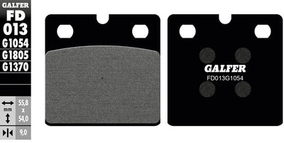 Plaquettes de frein Galfer fd013 brake pad fd013 g1054 organique