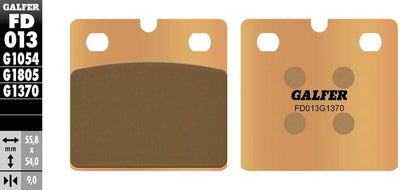 Galfer plaquettes de frein fd013 plaquette de frein fd013 g1370 métal fritté