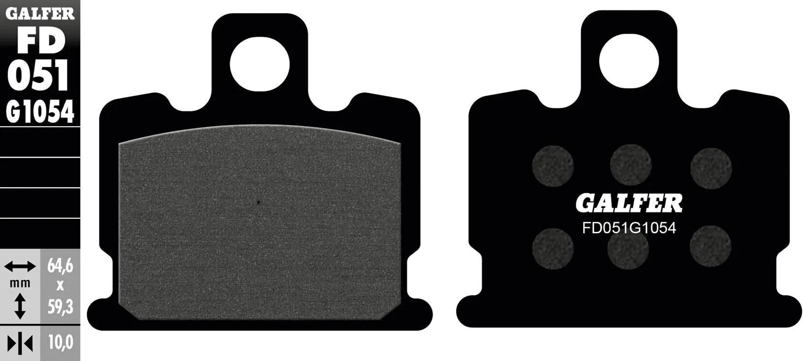 Galfer plaquettes de frein fd051 plaquette de frein fd051 g1054 organique