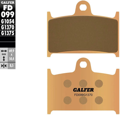 Galfer plaquettes de frein fd099 plaquette de frein fd099 g1370 métal fritté