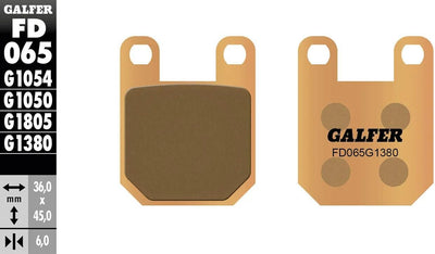 Galfer plaquettes de frein fd065 plaquette de frein fd065 g1380 métal fritté