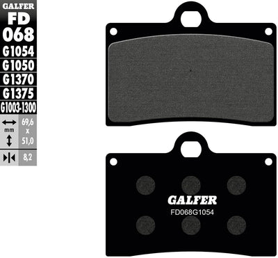 Galfer plaquettes de frein fd068 plaquette de frein fd068 g1054 organique