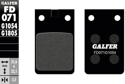 Galfer plaquettes de frein fd071 plaquette de frein fd071 g1054 organique