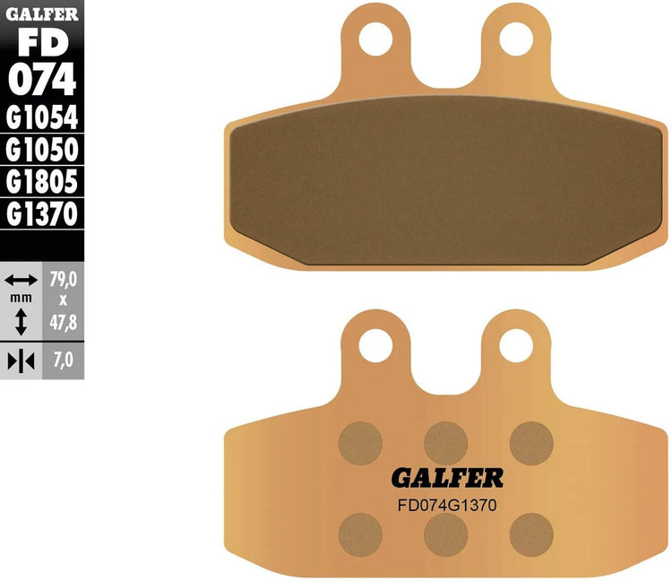 Galfer plaquettes de frein fd074 plaquette de frein fd074 g1370 métal fritté