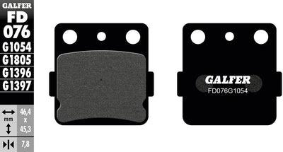 Galfer plaquettes de frein fd076 plaquette de frein fd076 g1054 organique