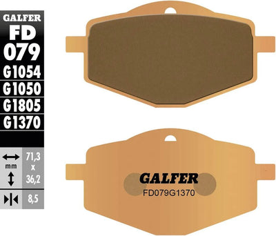 Galfer plaquettes de frein fd079 plaquette de frein fd079 g1370 métal fritté