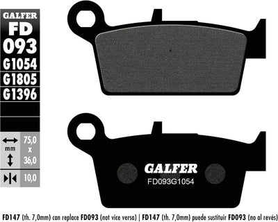 Galfer plaquettes de frein fd093 plaquette de frein fd093 g1054 organique