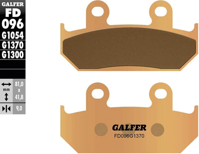 Galfer plaquettes de frein fd096 plaquette de frein fd096 g1370 métal fritté