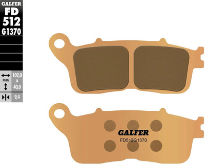 Galfer plaquettes de frein fd512 plaquette de frein fd512 g1370 sint.metal street