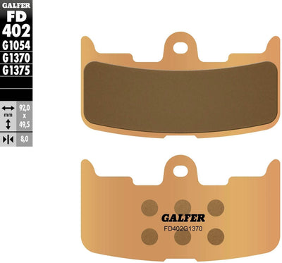 Galfer plaquettes de frein fd402 plaquette de frein fd402 g1370 sint.metal street