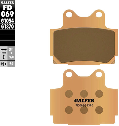 Galfer plaquettes de frein fd069 plaquette de frein fd069 g1370 métal fritté