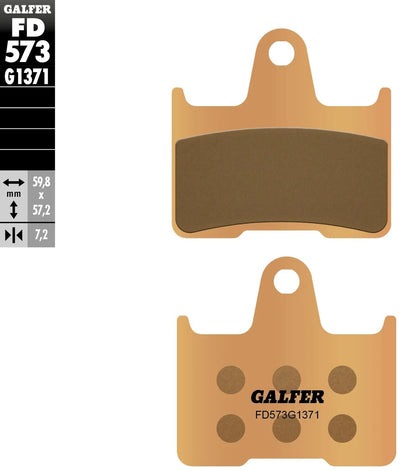 Galfer plaquettes de frein fd573 plaquettes de frein frittées fd573 g1371