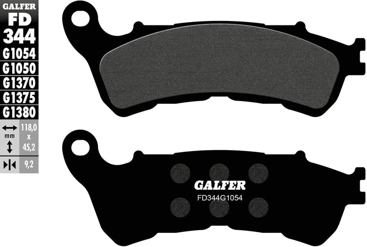 Galfer plaquettes de frein fd344 plaquette de frein fd344 g1054 norme organique