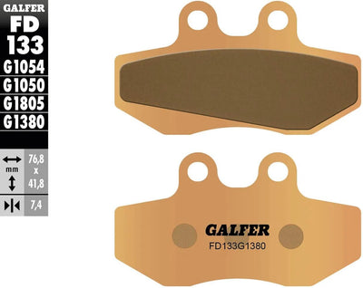 Galfer plaquettes de frein fd133 plaquette de frein fd133 g1380 métal fritté