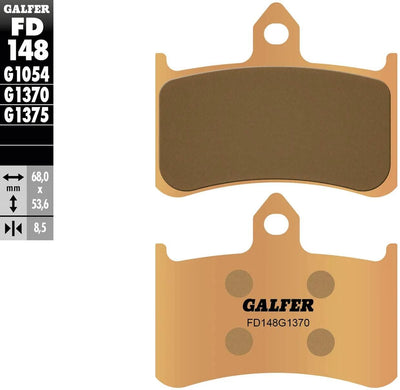 Galfer plaquettes de frein fd148 plaquette de frein fd148 g1370 métal fritté