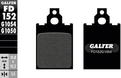 Galfer plaquettes de frein fd152 plaquette de frein fd152 g1054 organique