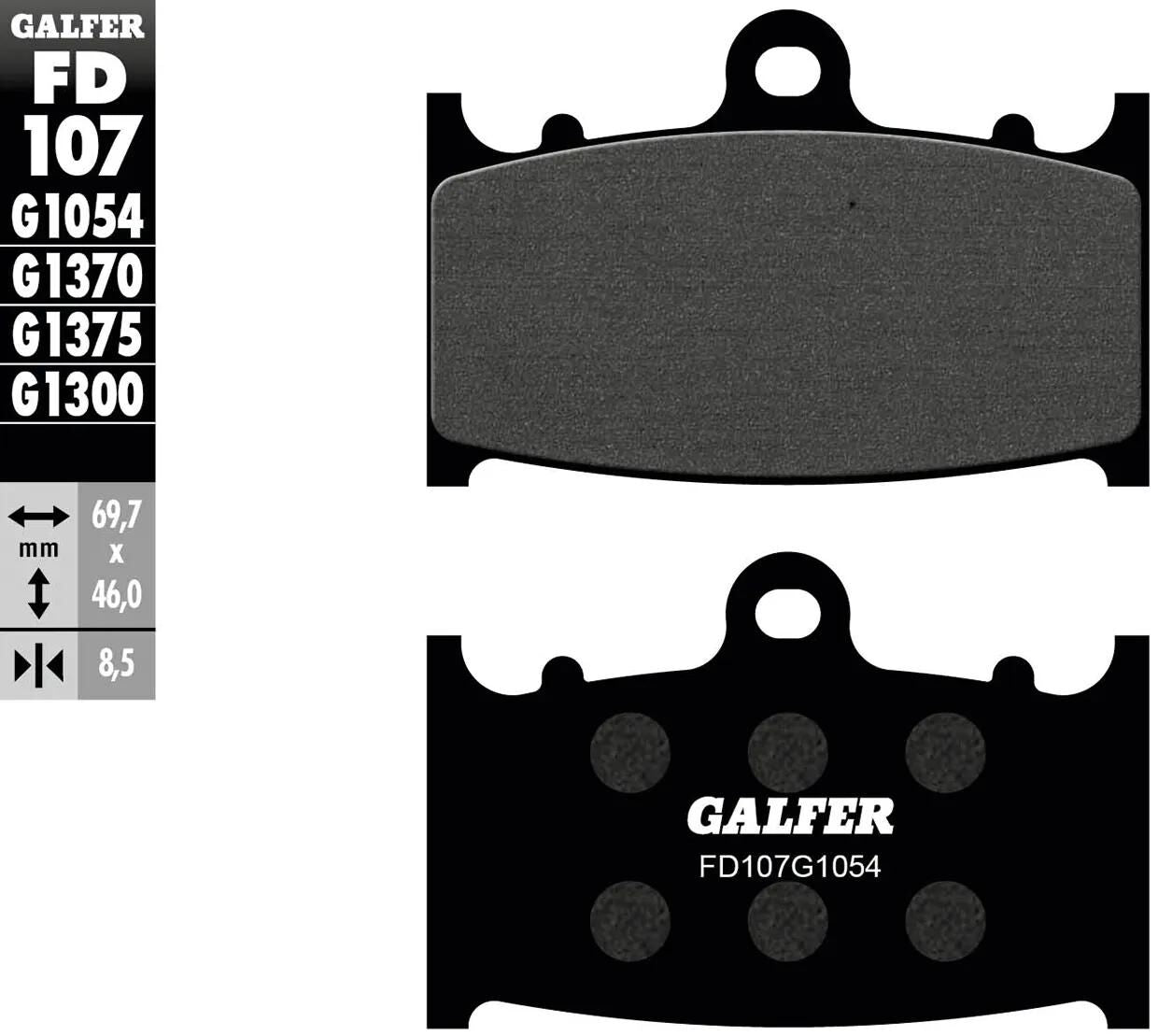 Galfer plaquettes de frein fd107 plaquette de frein fd107 g1054 organique