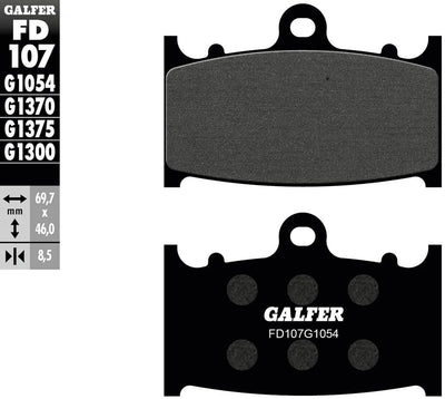 Galfer plaquettes de frein fd107 plaquette de frein fd107 g1054 organique