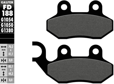 Galfer plaquettes de frein fd188 plaquette de frein fd188 g1054 norme organique