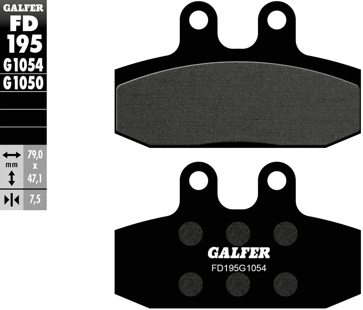 Galfer plaquettes de frein fd195 plaquette de frein fd195 g1054 norme organique