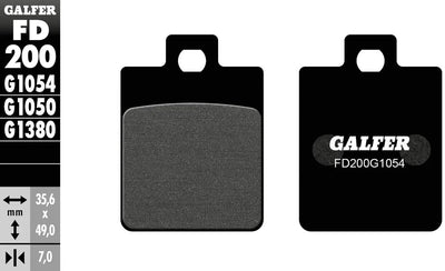 Plaquettes de frein Galfer FD200 plaquette de frein FD200 G1054 norme organique